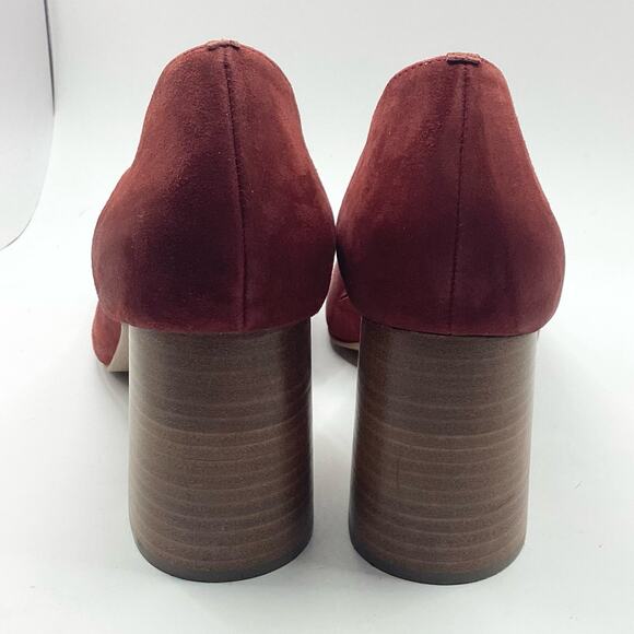 Anthropologie Silent D Novaltee D’Orsay Oval Heel Rust Suede Pumps 40 9 - Picture 6 of 10